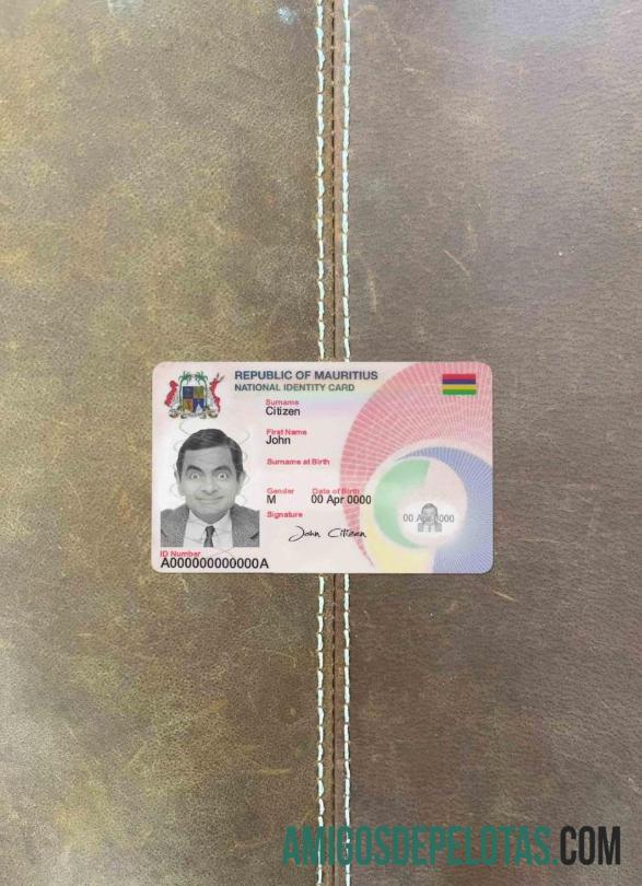 Mauritius ID olhar de foto frente amostra